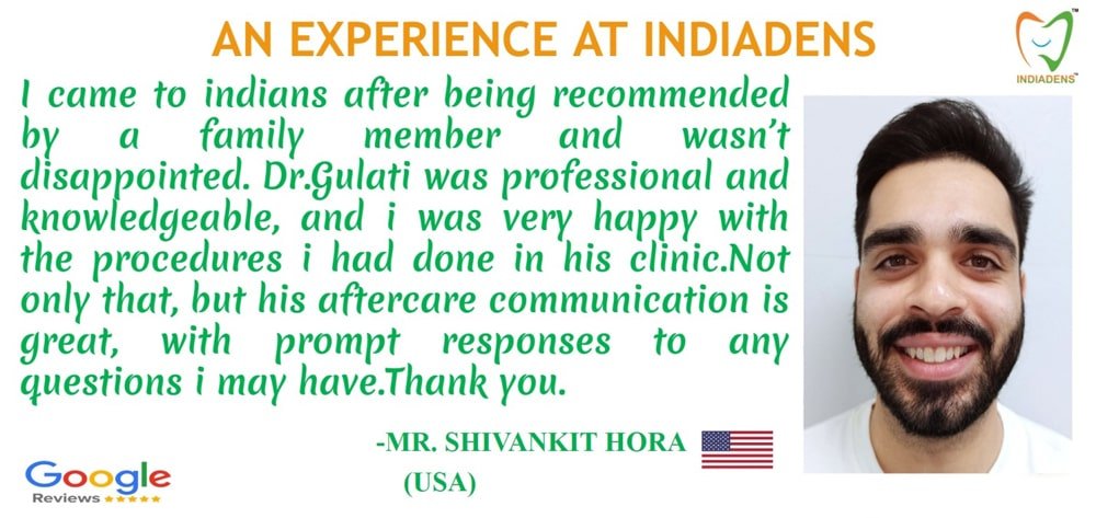 shivankit hora USA dental patient feedback