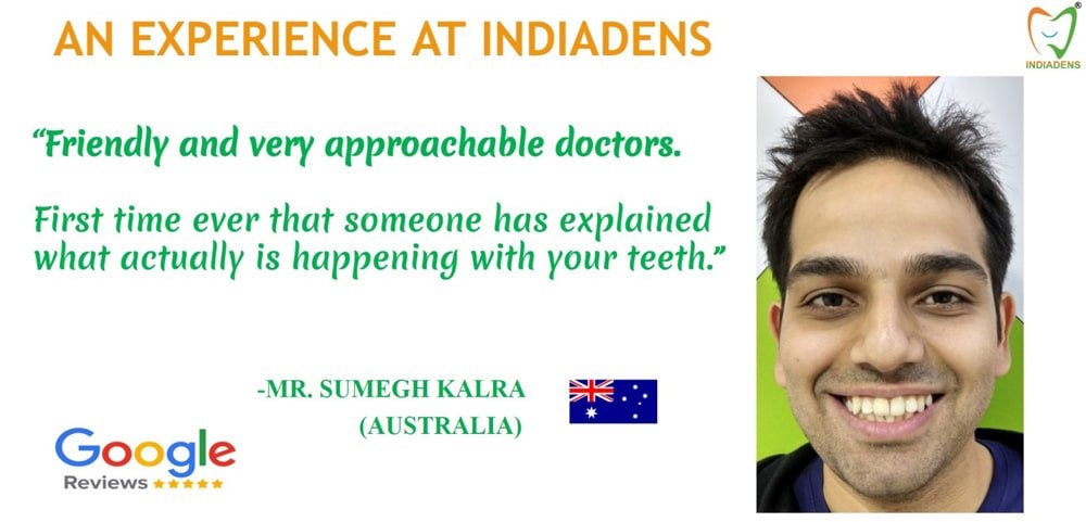 sumegh kalra australia dental patient testimonial